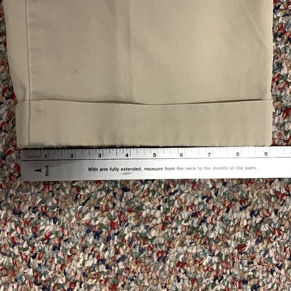 J. Crew Tan Flat Front Cuffed Straight Leg Chino Pants Size 35 X 31 - Picture 11 of 11